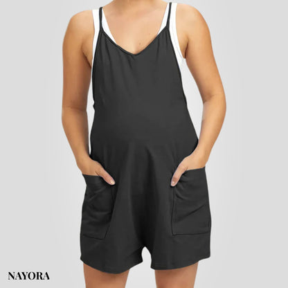 NAYORA Oversized Kismama Rövid Overál – Terhességre & Szülés Utánra