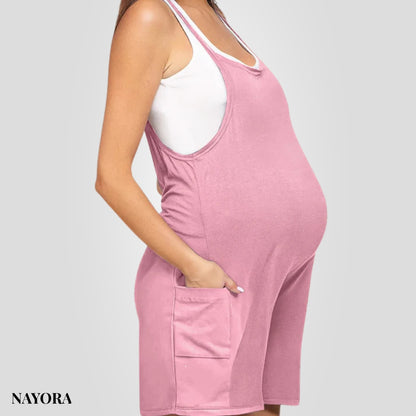 NAYORA Oversized Kismama Rövid Overál – Terhességre & Szülés Utánra